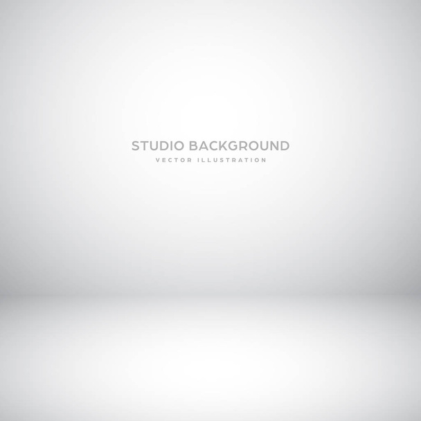 Lege grijze studio abstracte achtergrond met schijnwerper effect. Productvitrine achtergrond. - Vector, afbeelding