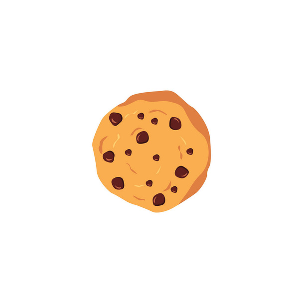 Chocolate chip cookie illustration in vector.  - ベクター画像