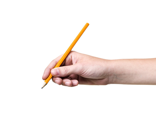 χέρι κρατούν ένα μολύβι - Φωτογραφία, εικόνα