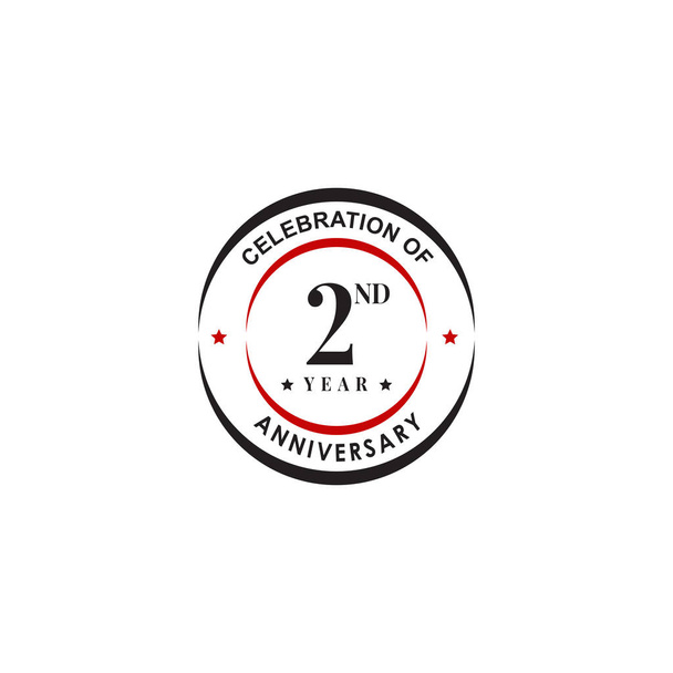 2-й рік святкування ювілейного дизайну логотипу емблеми
 - Вектор, зображення