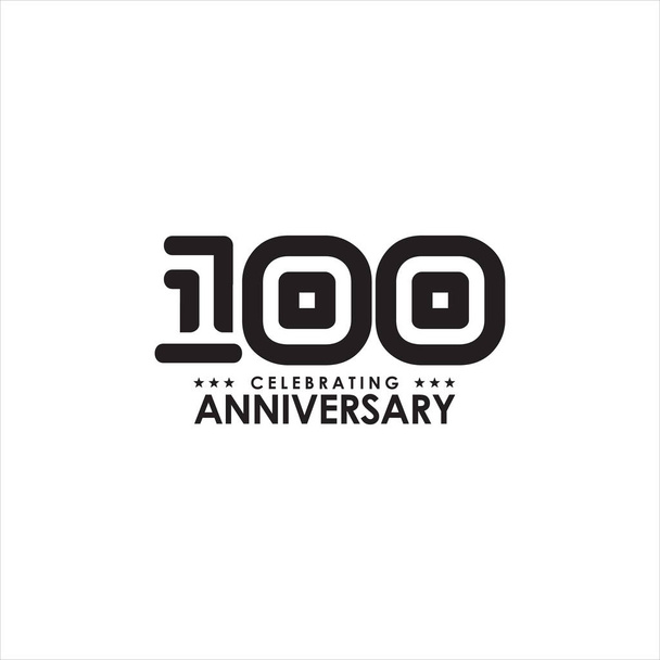 100ο έτος εορτασμού σύμβολο σχέδιο λογότυπο επέτειο - Διάνυσμα, εικόνα