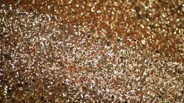 Glitter defocused abstract background with blurry lights, stars. Christmas festive texture. New year party - Footage, Video