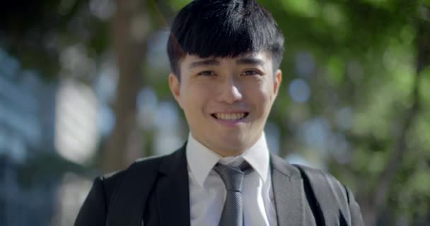 young  asian handsome business man  - Záběry, video