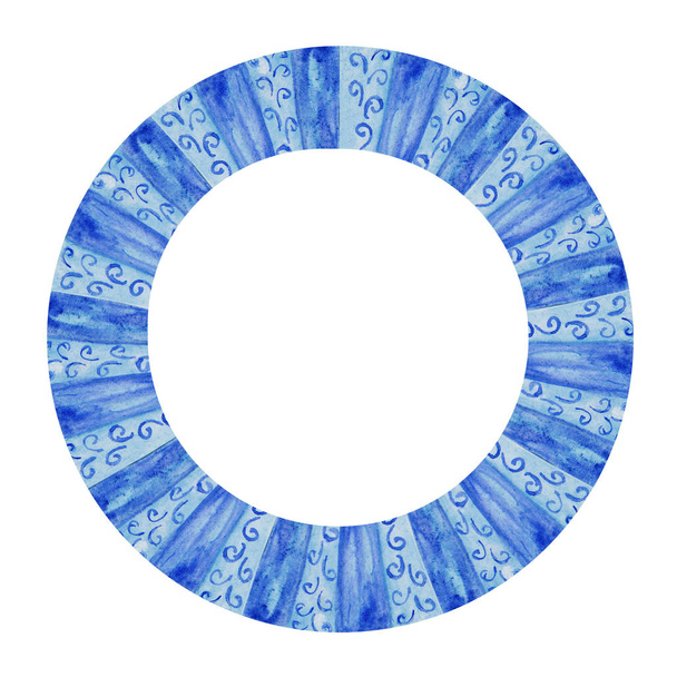 dört element mavi çerçeve, astroloji, burç işaretleri, hava  - Fotoğraf, Görsel