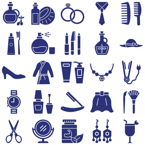 Conjunto de iconos de vectores aislados de belleza y moda: cada icono puede modificarse o editarse fácilmente
 - Vector, imagen