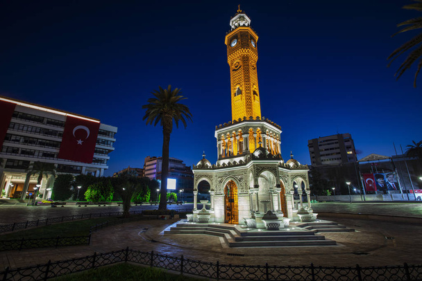 Izmir clock tower. The famous clock tower became the symbol of Izmir - Valokuva, kuva