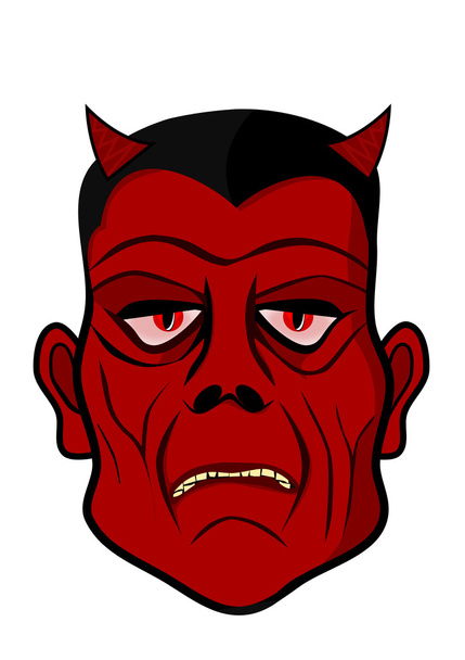 Devil head - Vector, Image