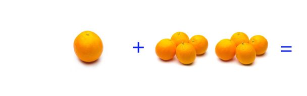 Simples somas com frutas; matemática simples, cálculo
 - Foto, Imagem