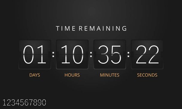 Flip countdown timer template. Vector. - Vector, Image
