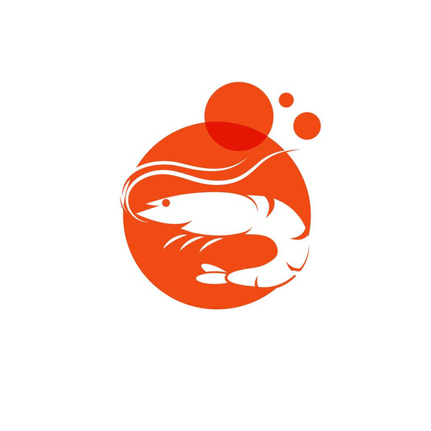 Ilustração do ícone do vetor de camarão
 - Vetor, Imagem