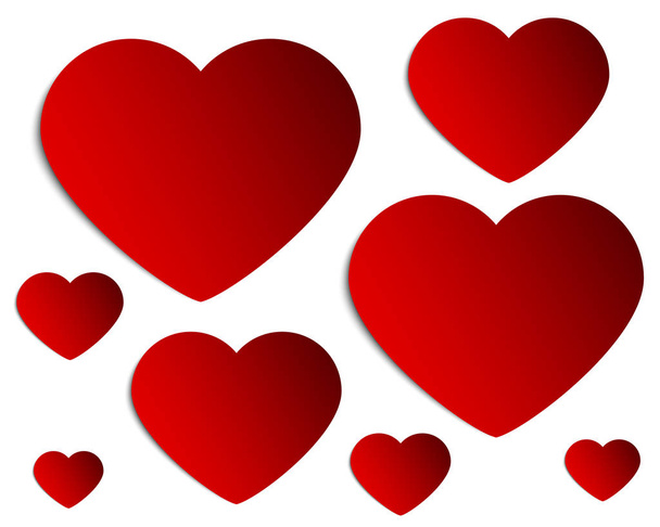 Banners hearts for Valentine s day greeting - Вектор,изображение
