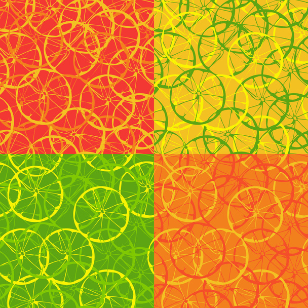 Seamless pattern of citrus fruit - Vector, Image