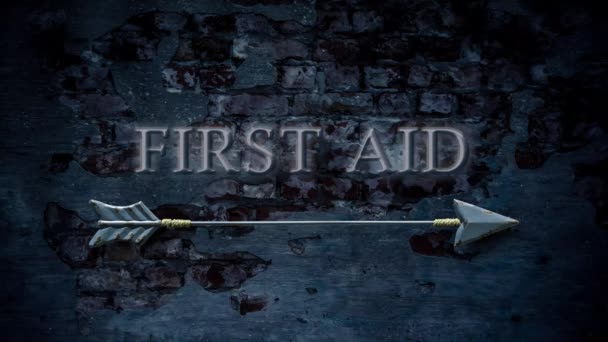 Street Sign the Way to First Aid - Footage, Video