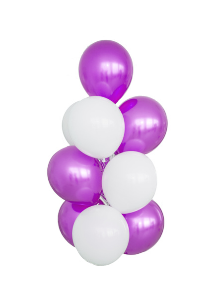pink and white balloons isolated on a white background - Photo, Image