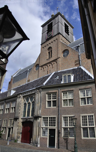 Leiden street view and church - Fotó, kép
