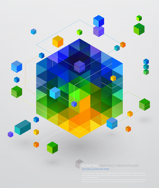Isometric Abstract Background - Vector, Image