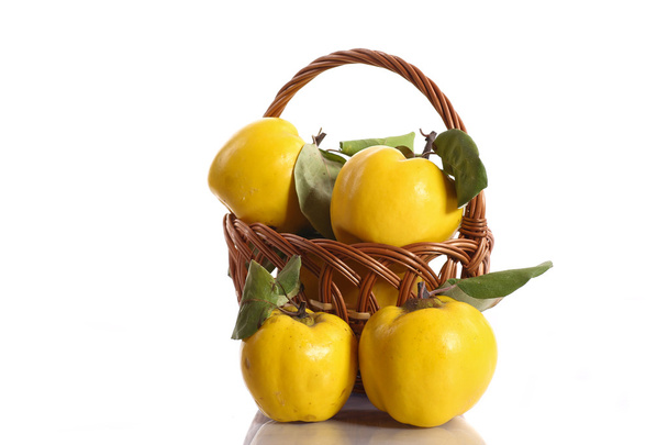 Quince in a basket - Photo, image