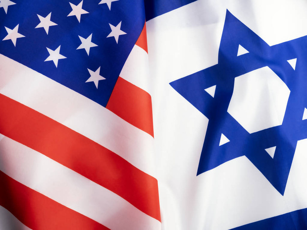 Flags of United states of America and Israel - Photo, Image