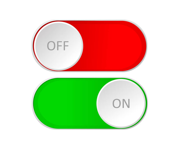 Icon On and Off toggle switch button.  - Vettoriali, immagini