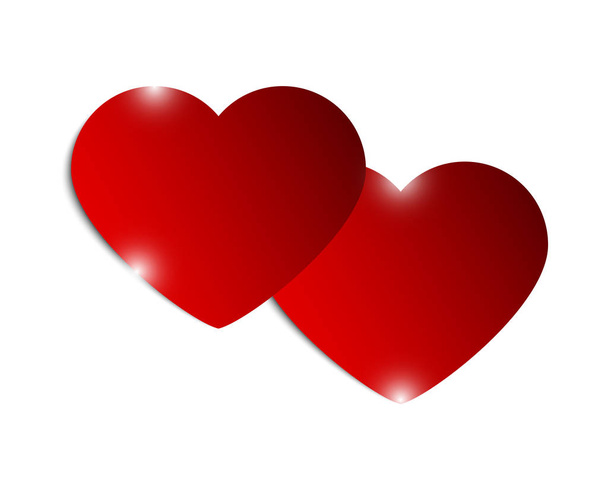 Banner hearts for Valentine s day greeting - Vektör, Görsel