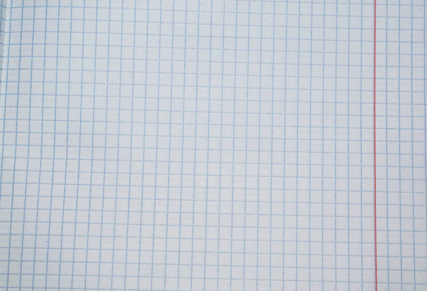 School background checkered copybook sheet ruler pencil September 1 for design - Photo, Image