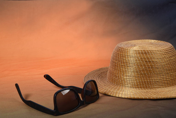 Traveler's accessories, sunglasses for summer with empty space f - Photo, image