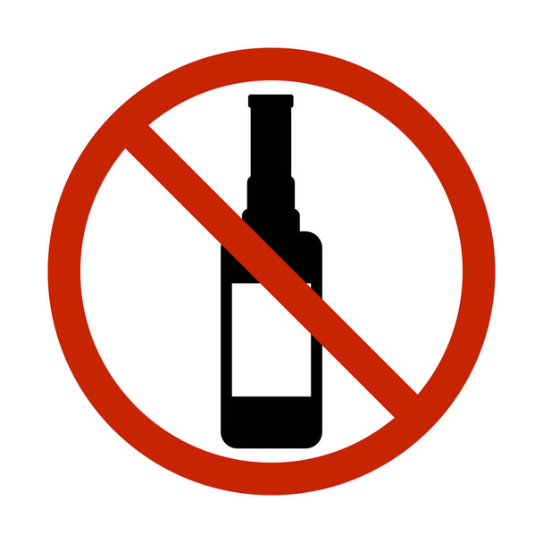 no alcohol allowed drinking prohibited sign vector - Vector, Image