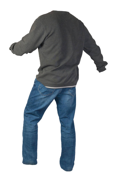 men's sweater and jeans isolated on white background.casual clot - Φωτογραφία, εικόνα