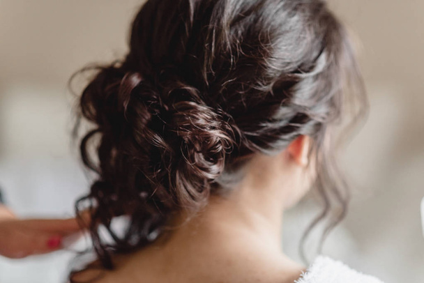 Wedding hairstyle in the morning - Photo, Image