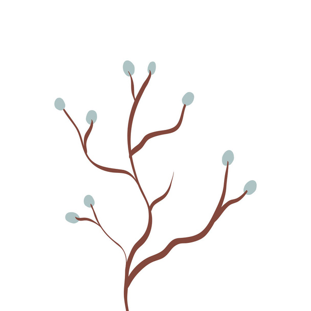 ágak levelek természet ökológia elszigetelt ikon - Vektor, kép