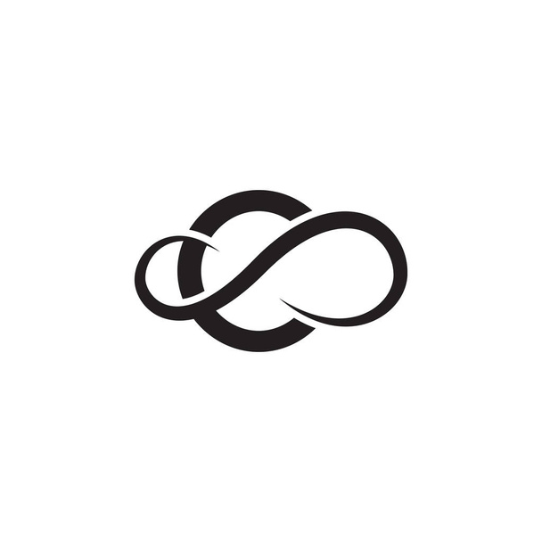 sonsuzluk harfi c logo vektörü - Vektör, Görsel