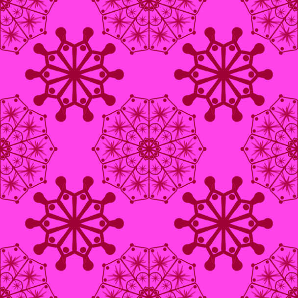 Magenta motif carrelage rose sans couture avec des ornements floraux. Flowe
 - Photo, image