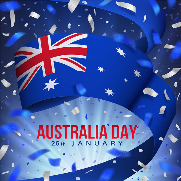 Χαρούμενος κάρτα ημέρα της Αυστραλίας - Διάνυσμα, εικόνα
