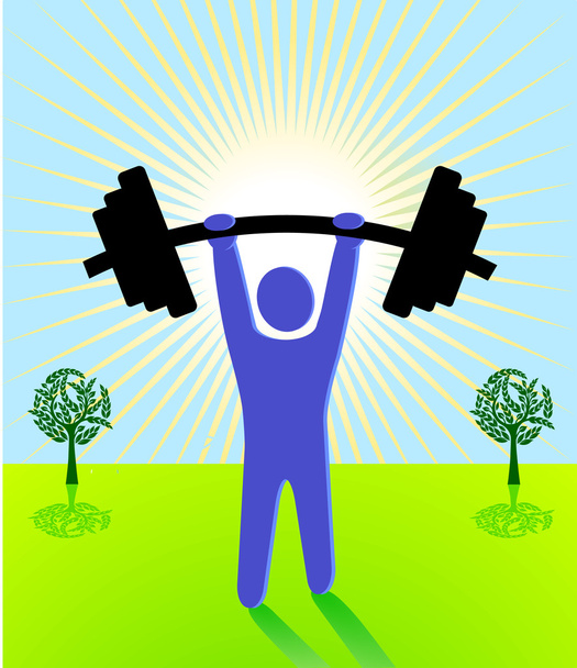 Weight lifting - Vector, Image
