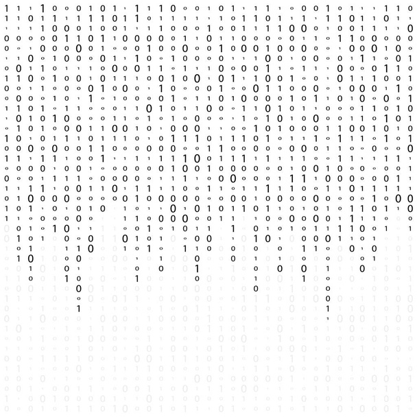 Abstraktní maticové pozadí. Binární počítačový kód. Kódování. Koncept hackera. Obrázek pozadí vektoru - Vektor, obrázek