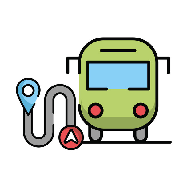 автобус громадський транспорт ізольована ікона
 - Вектор, зображення