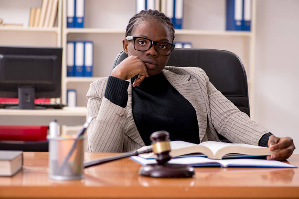 Black female lawyer in courthouse - Photo, Image