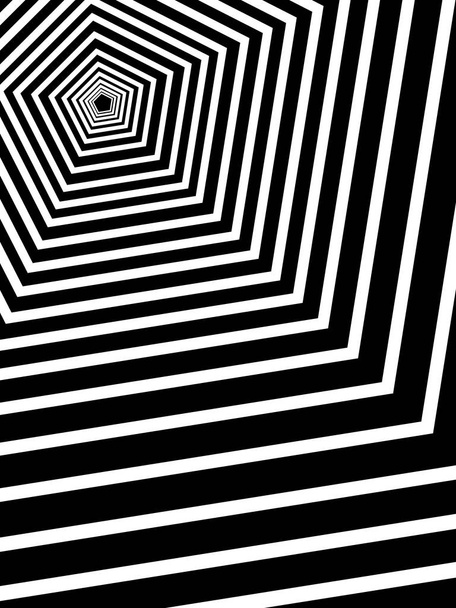 zwart-wit streep lijn abstracte grafische optische kunst - Foto, afbeelding