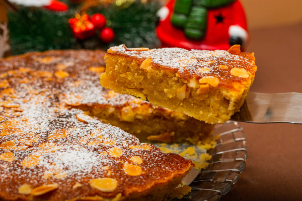 Ruotsin manteli piirakka / torttu joulun teemalla tausta
 - Valokuva, kuva