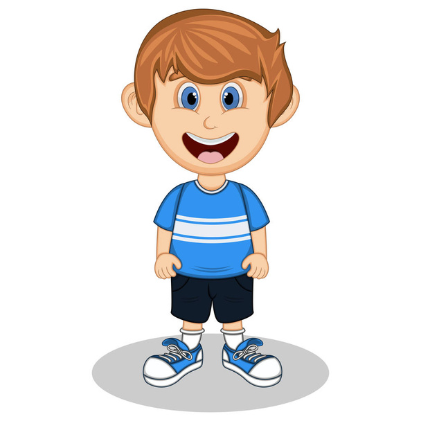 Um menino desenho animado imagem ilustração
 - Vetor, Imagem