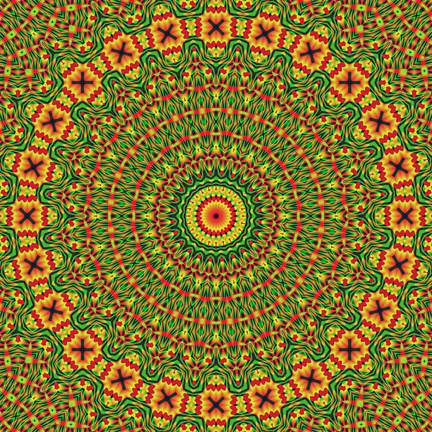 abstract circular pattern,mandala art design,seamless geometric wall paper,line and colorful shape background - Photo, Image