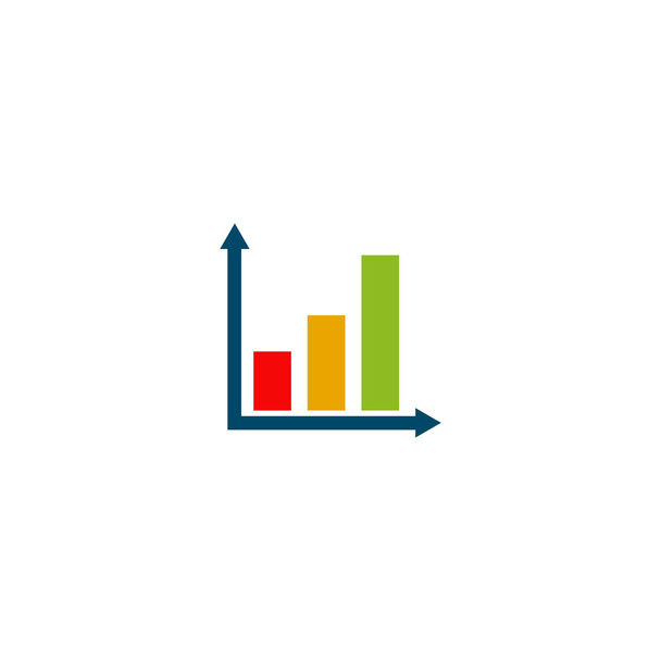 Economic business chart icon logo design - Vector, Image