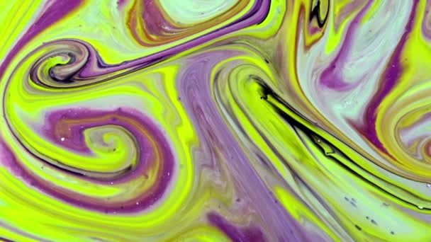 Motif abstrait de macro de mouvement lent Concept artistique Couleur Surface mobile Surface Liquide Peinture Éclaboussure Art Design Texture
 - Séquence, vidéo