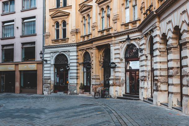 BRATISLAVA, SLOVAKIA - OCTOBER, 2019: Old pedestrian street in city center of Bratislava - Fotó, kép