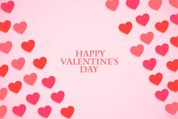 valentines day event banner with pink shades hearts - Vektor, Bild