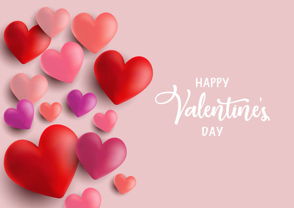 Valentine's Day hearts background  - Vector, Image