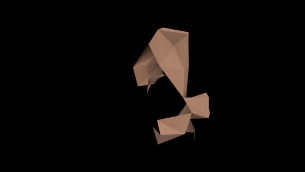 3D анімований текст низького багатокутника з альфа-каналом символ 4
 - Кадри, відео