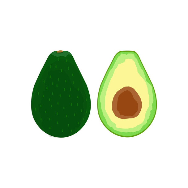 Geïsoleerde avocado illustratie op witte achtergrond - Vector, afbeelding