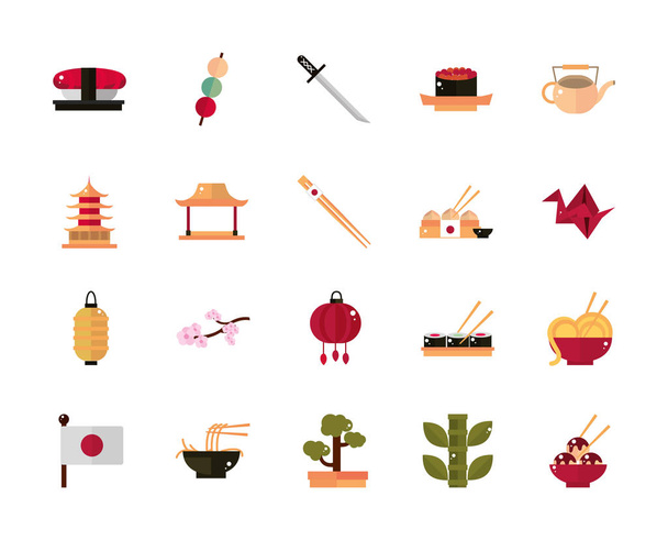 japanese culture traditional food accessory landmark and others icons - Vecteur, image