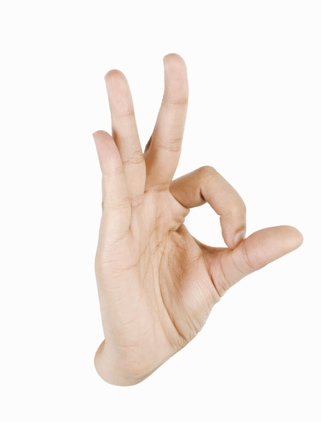 Hand showing OK sign - Foto, afbeelding